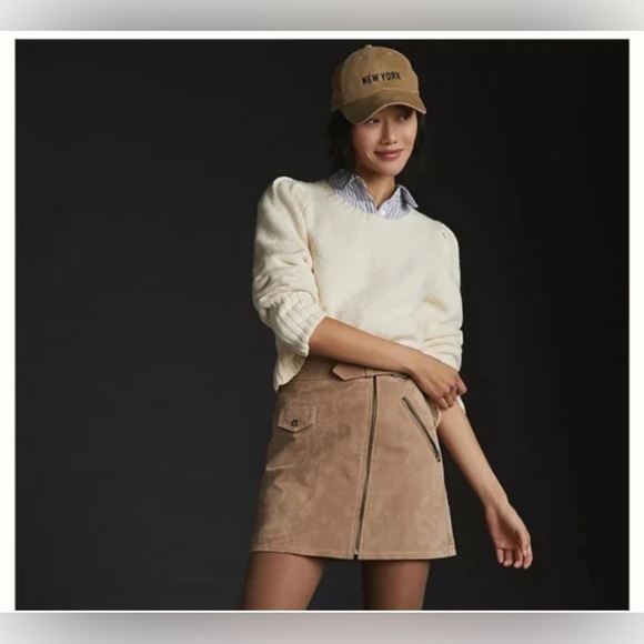 REVOLVE BLANKNYC Suede Moto Mini Skirt Bare it All Size 26 - Picture 8 of 9